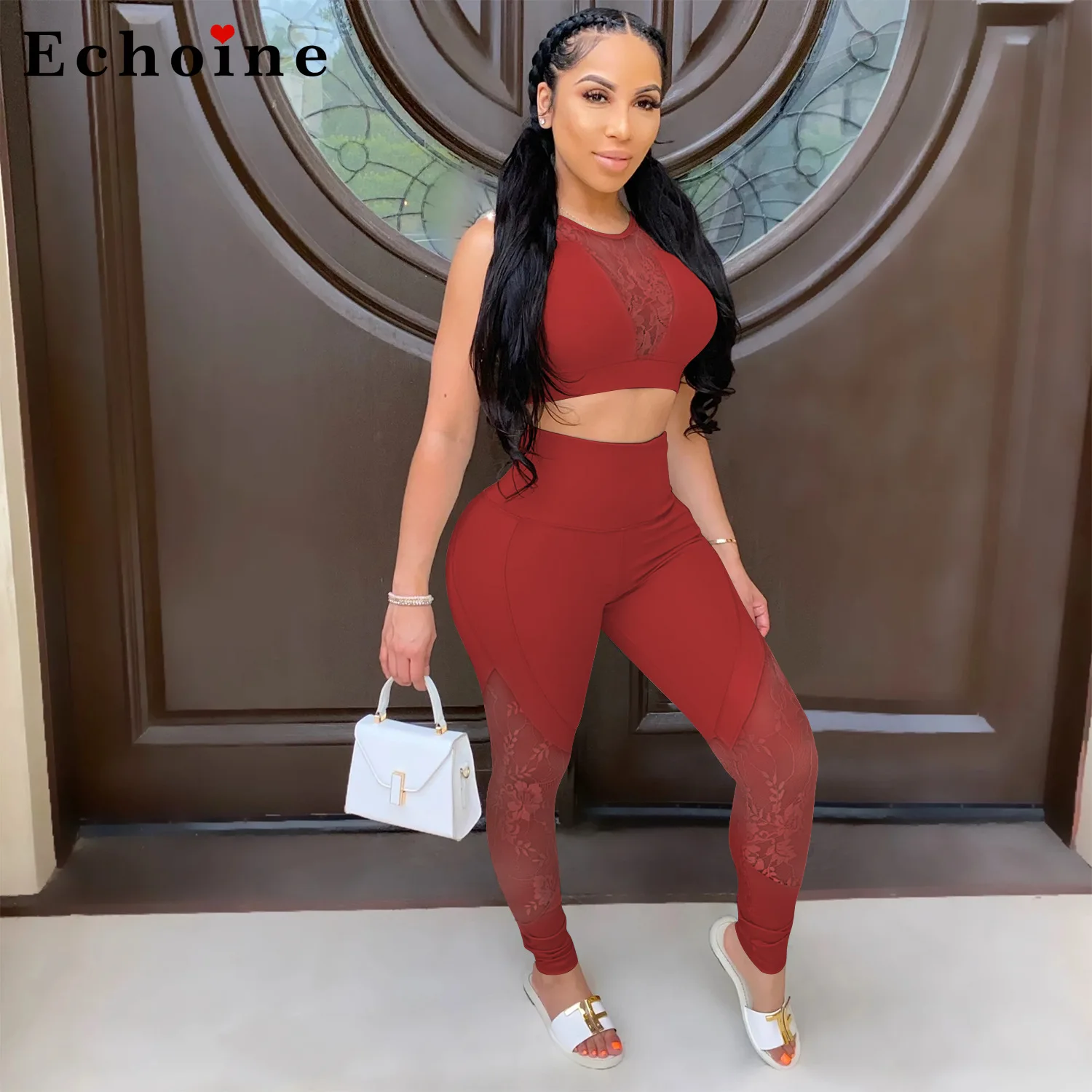 Хит модный сексуальный кружевной Женский комплект из двух предметов