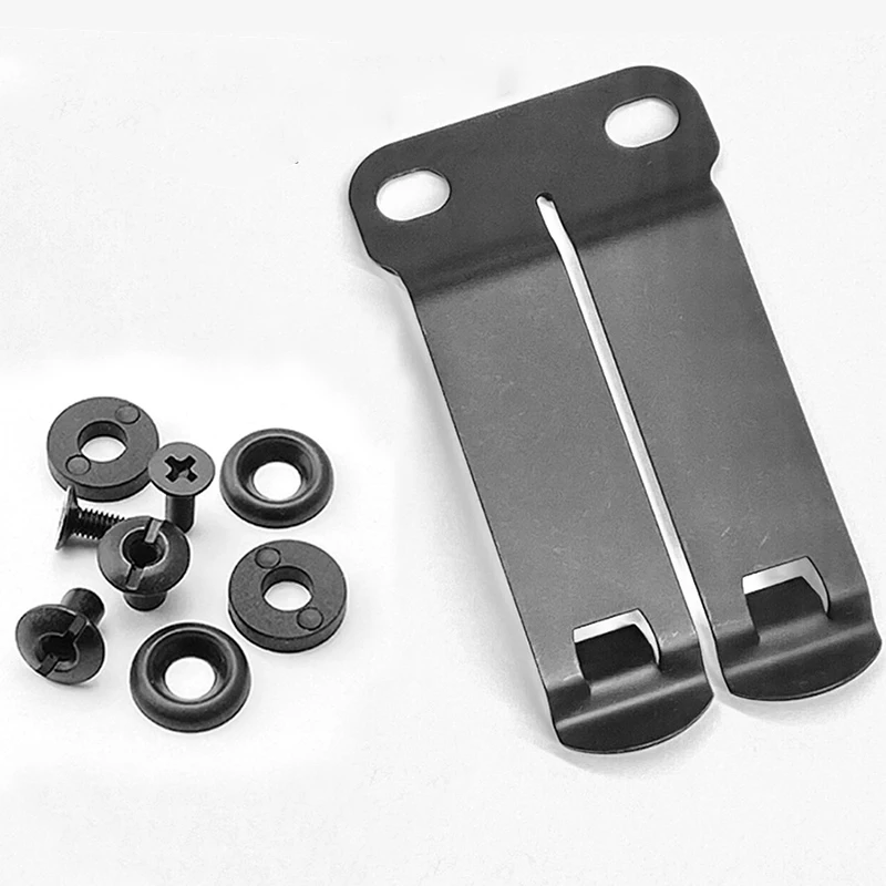 

1 Set Stainless Steel KYDEX Holster Belt Clips Pocket Waist Clamps for Knife K Sheath Leather Scabbard DIY Making Accessories