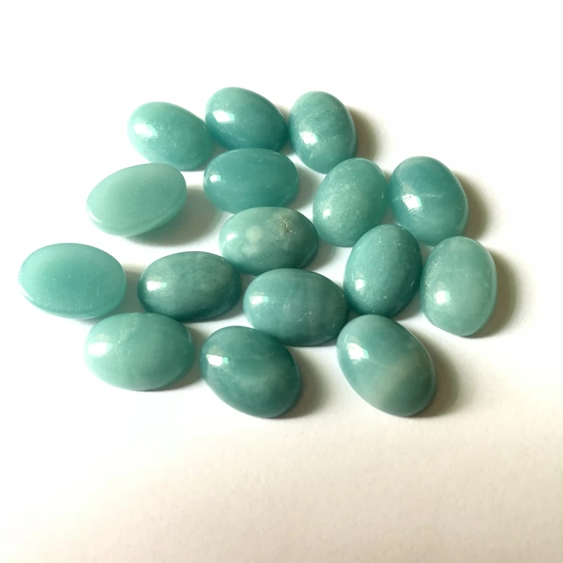 Натуральный Высокое качество Амазонит драгоценные камни бусины Caboch 10x14 мм