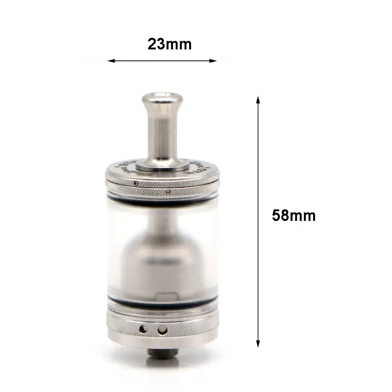 

Replaced 23MM Diameter 58MM Height TF GTR MTL RTA Tank Stainless Steel PC Atomizer Vape Vaporizer Accessories Kit