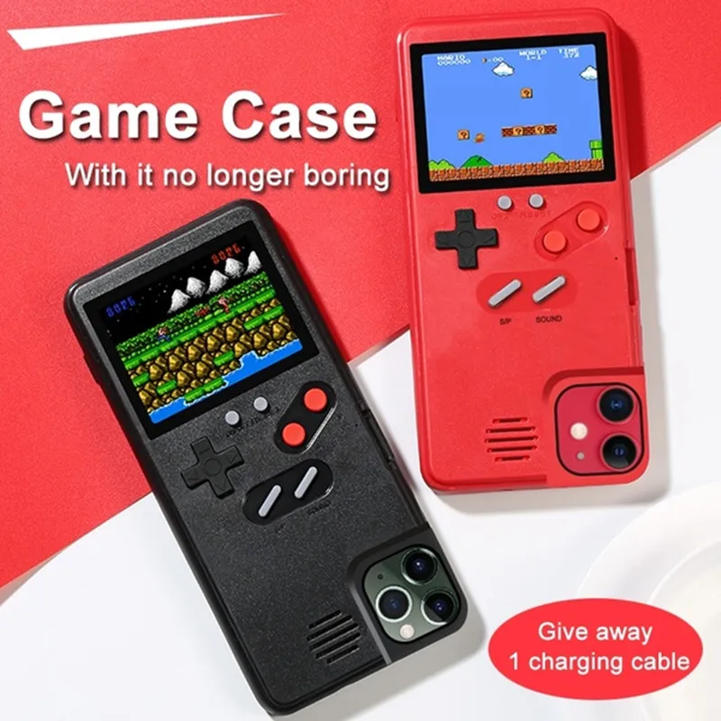 Rechargeable Gameboy Color Display Phone Cases For iPhone 7 8 6 6S + SE 2020 12 MINI 11 Pro Max XS XR X Gaming Case Cover Casing | Мобильные