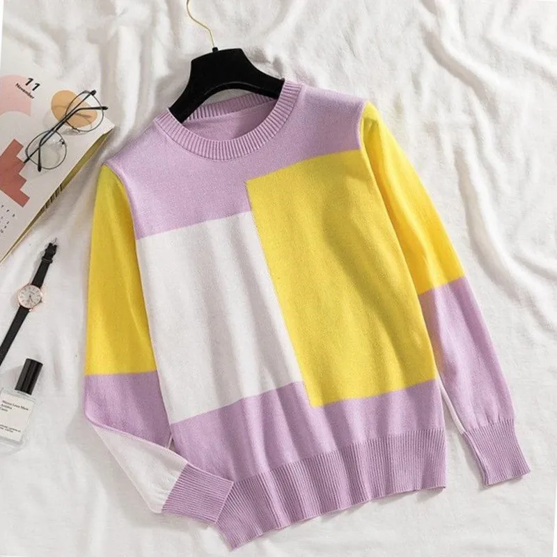 

Women Sweaters 2020 Autumn Winter Tops Korean Slim Women Pullover Knitted Sweater Jumper Soft Warm Pull Femme