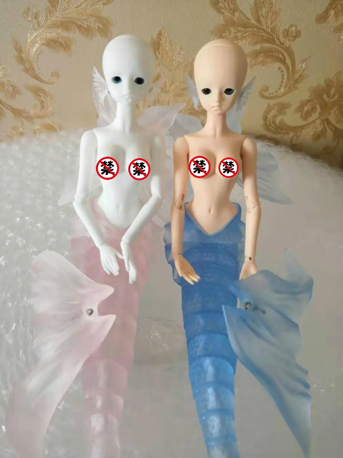 Бесплатная доставка bid кукла 1/6 Русалка с двумя хвостами 4 цвета|Куклы| |