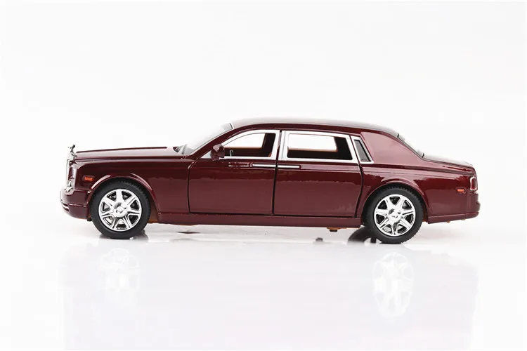 1:24 литая под давлением модель автомобиля из сплава Rolls Royce Phantom Металлический Игрушечный Автомобиль колеса симулятор звуковой светильник вытяжной автомобиль коллекция детский подарок