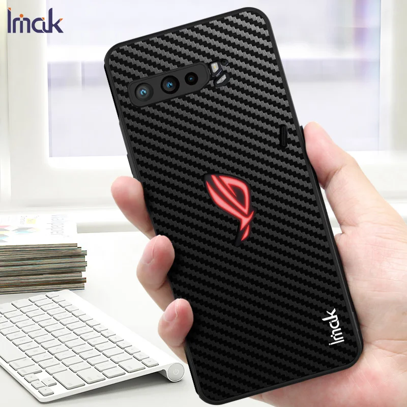 Imak карбона и оптоволокна для телефона Обложка на заднюю панель из искусственной