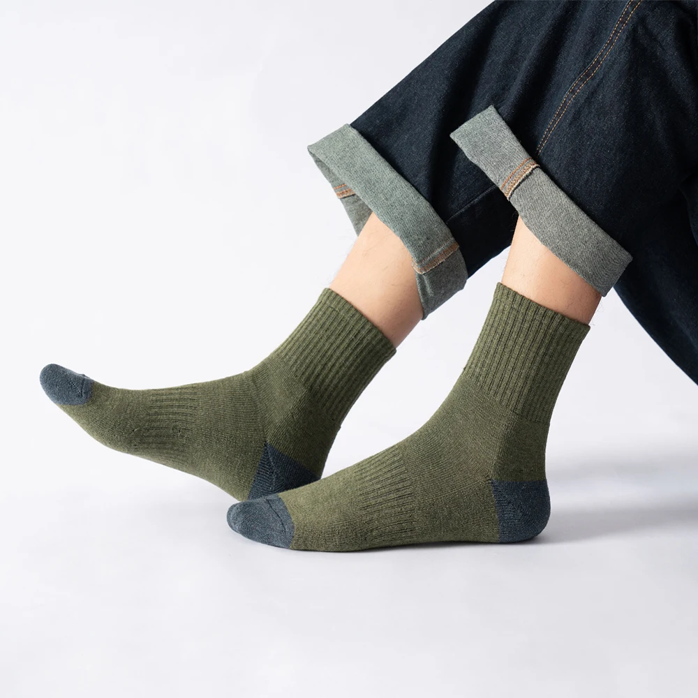 2021 New Japanese Harajuku Socks Winter Warm Men's Socks Thicke Terry Breathable High Quality Casual Business Socks Cotton Male