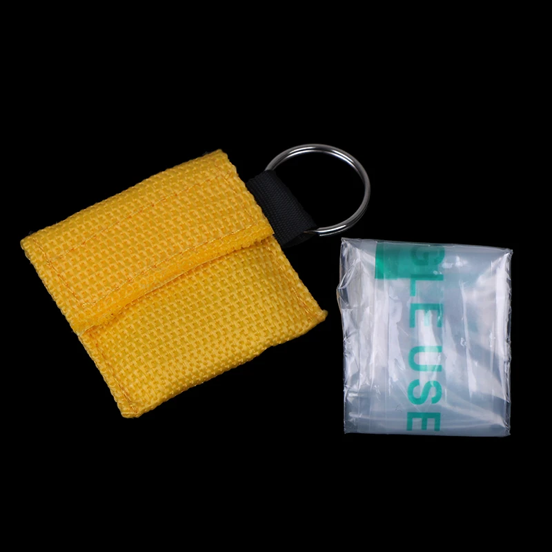 1Pcs Medical CPR Resuscitator Mask Keychain Emergency Face Shield First Aid for Outdoor Survival Tool | Спорт и развлечения