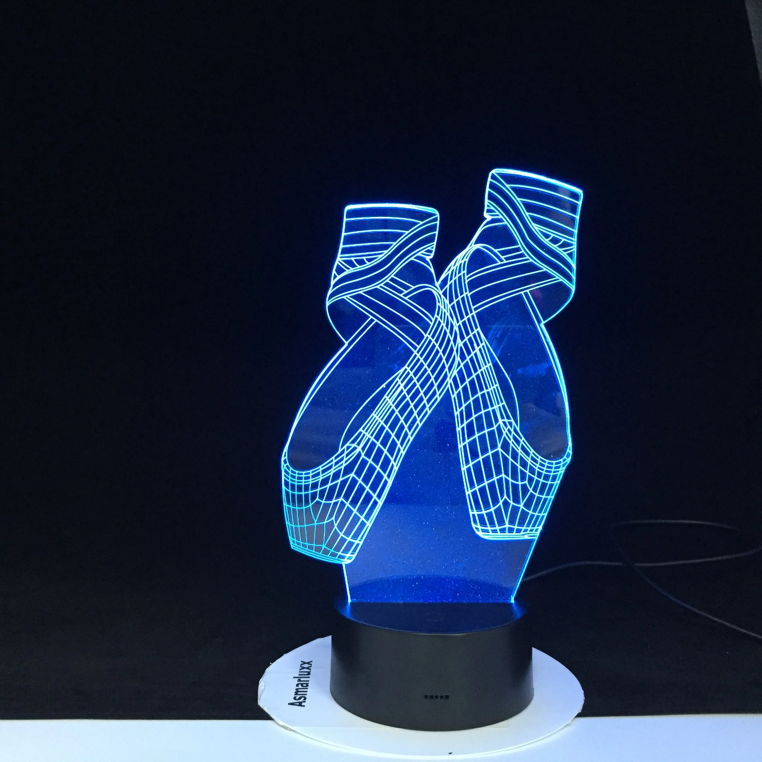 Креативные балетки 3D светодиодный ночник цветной USB настольная лампа для девочек