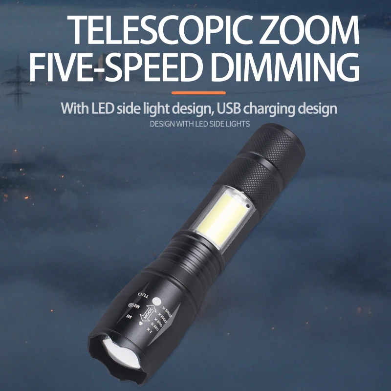 

Миниатюрный уличный суперъяркий светильник с длинным блеском, перезаряжаемый портативный телескопический зум COB светильник для ремонта ав...