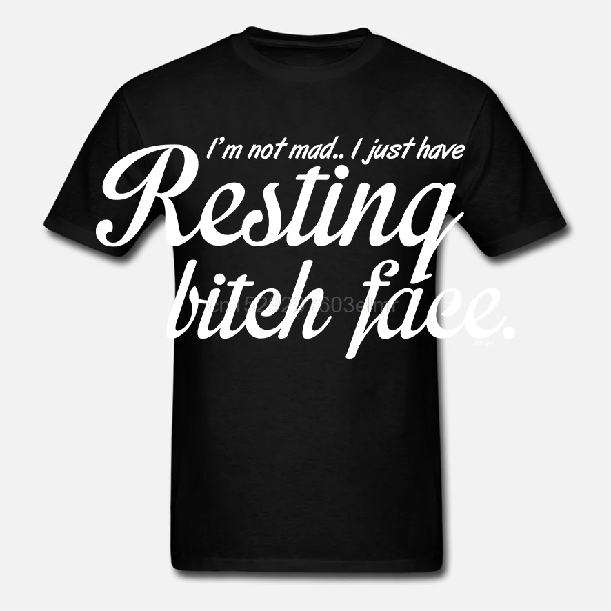 Happwan Мужская футболка не с ума просто отдыхает сука лицо|Мужские футболки| |