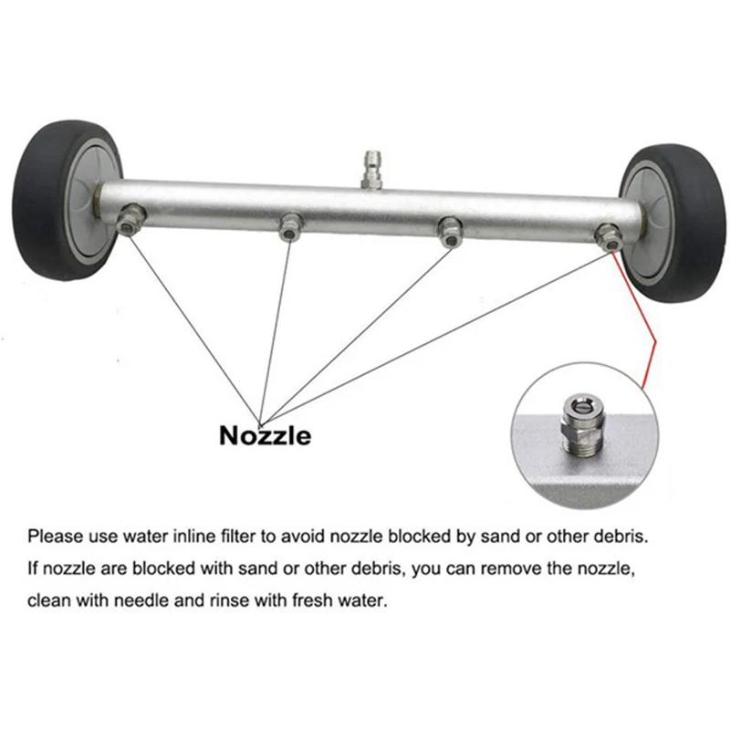 

Pressure Washer Undercarriage Cleaner - 16 Inch Water Broom, 2In1 Power Washer Attachments, 4000 PSI