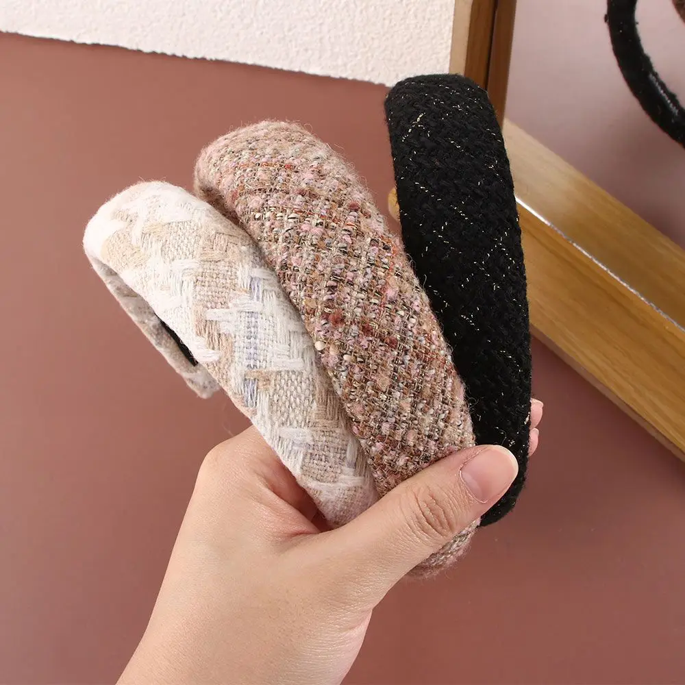 

Irregular Classic Girl Wash Face Weave French Wide Hair Hoop Sponge Headband Korean Style Headwear Female Hairbands