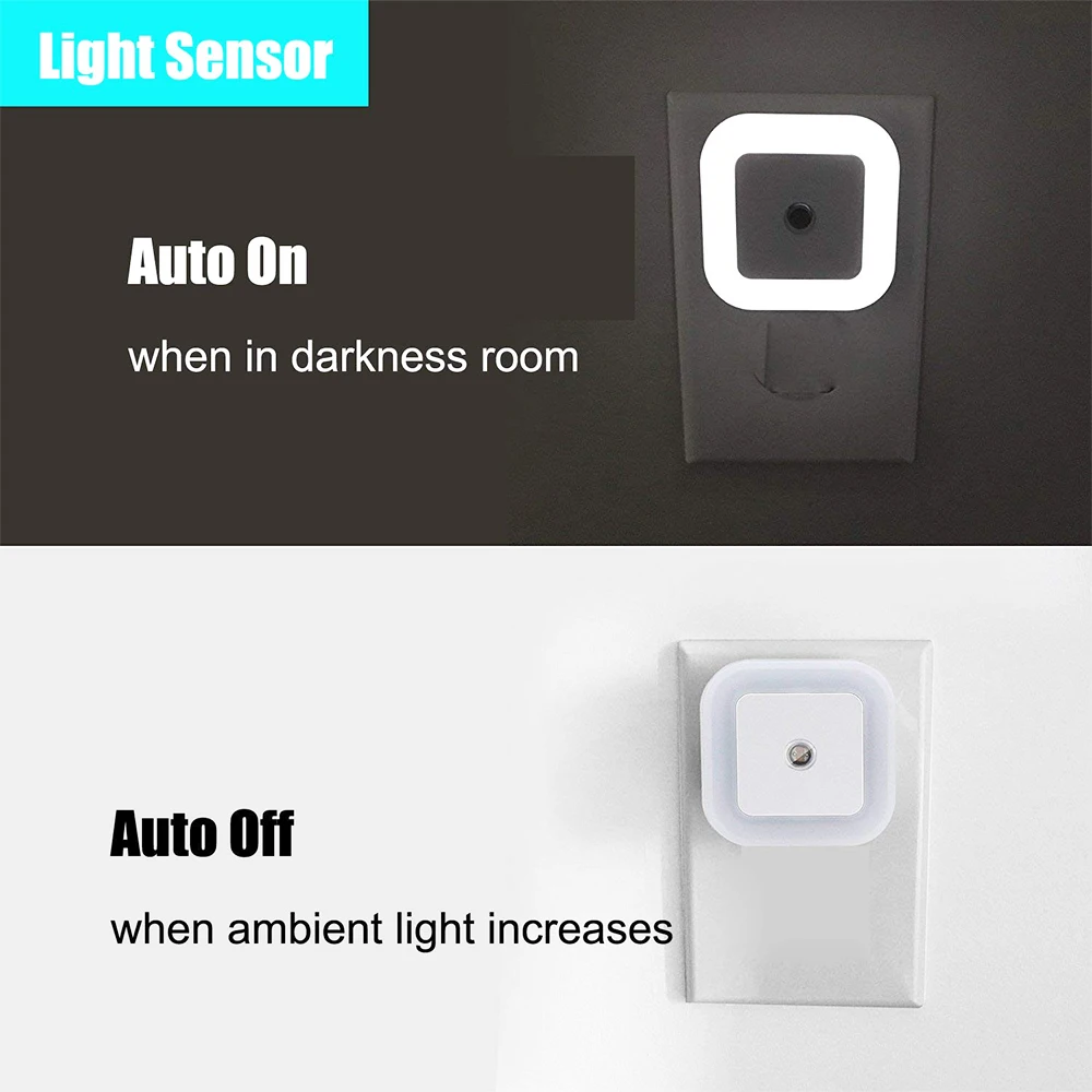 Светодиодный Ночной светильник с датчиком энергосберегающая лампа светодиодный