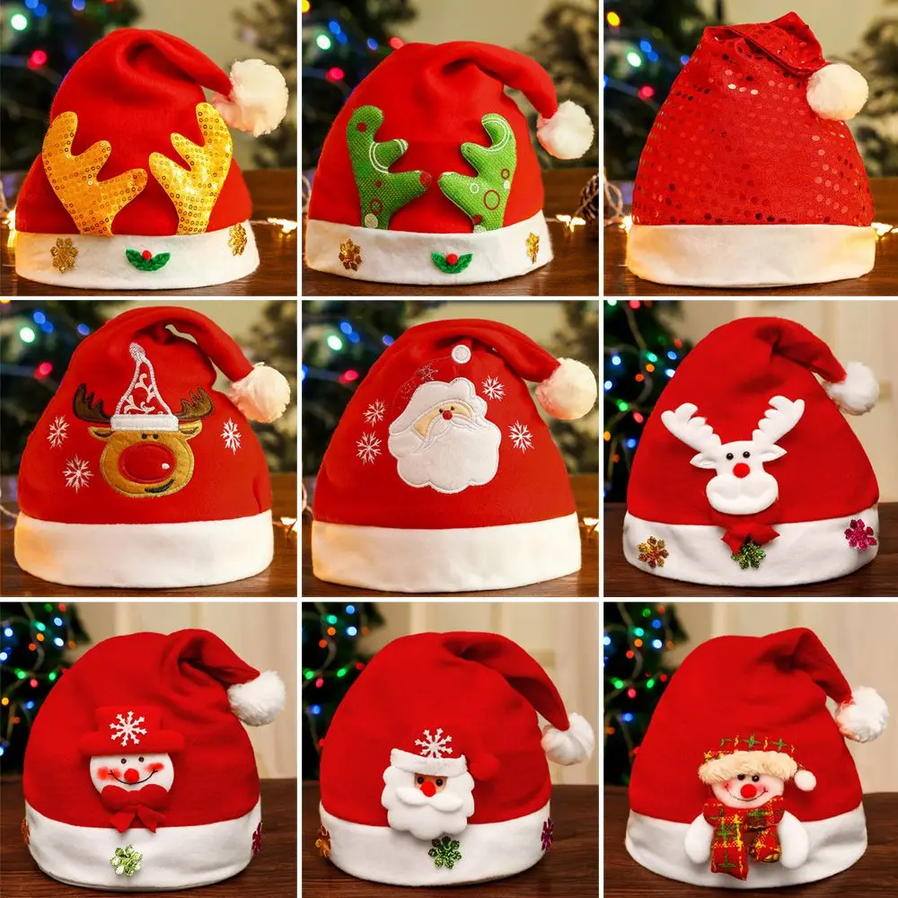 

Christmas Gift Cartoon Classic Merry Christmas Festival Supplies Plush Christmas Hat Santa Claus Cap