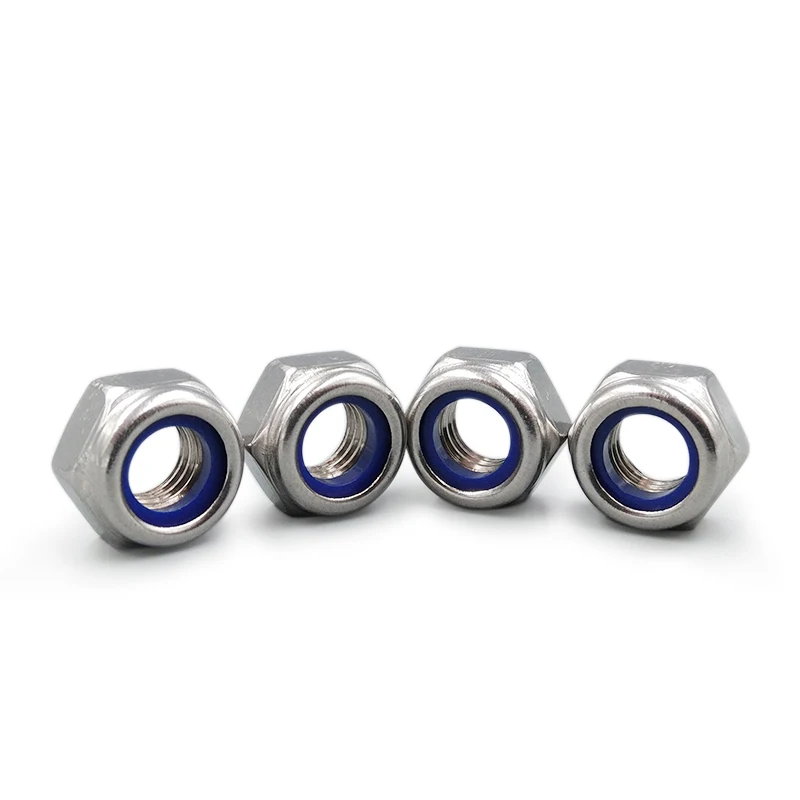 Стопорная гайка из нержавеющей стали DIN985 нейлоновые стопорные гайки M2 5 M3 M4 M5 M6 M8