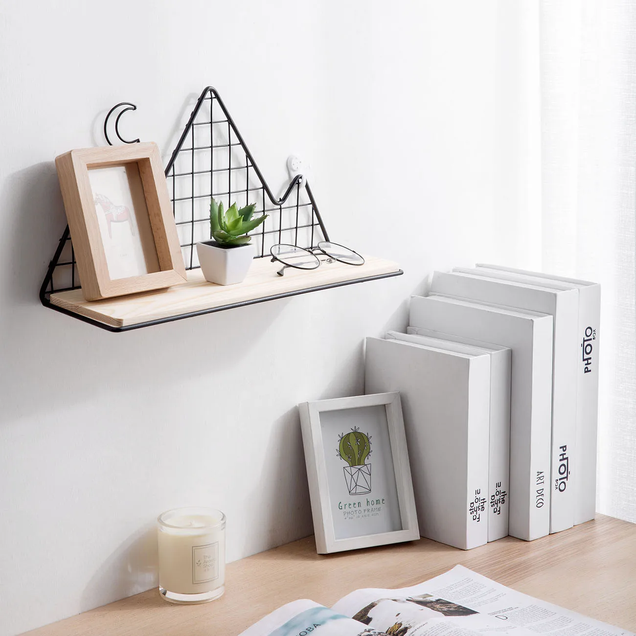 New Iron Hanging Wall Shelf Storage Rack Flower Pots Holder Art Creative DIY Bookshelf Organizer Home Decoration | Дом и сад