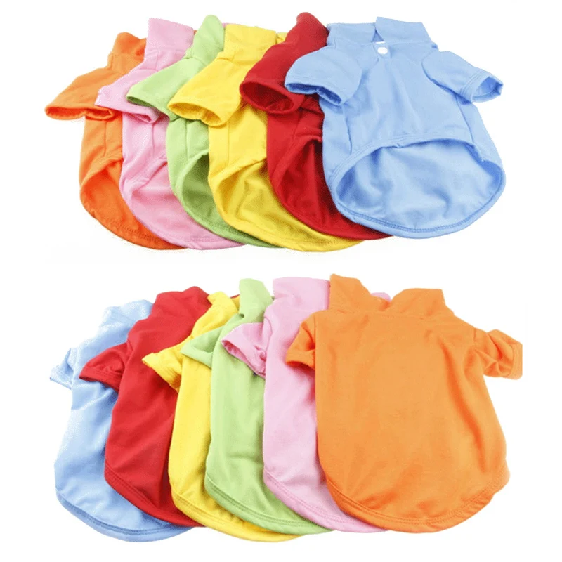 1 шт. теплая однотонная Одежда для собак ярких цветов модная жилетка щенков