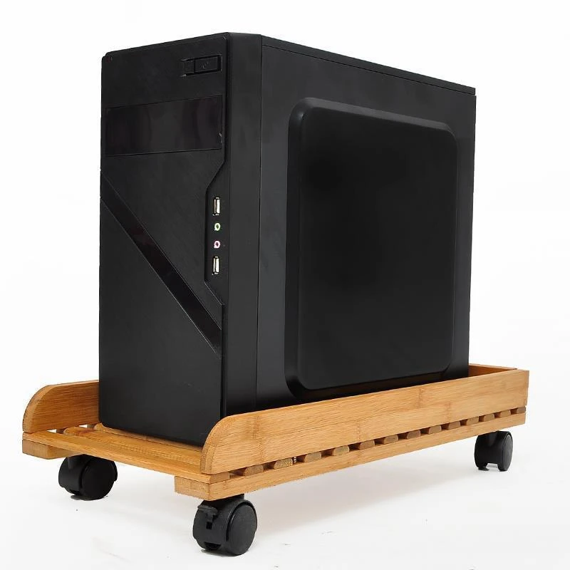 Мобильный Cpu стенд компьютер Caddy поддон твердой древесины компьютеры хост