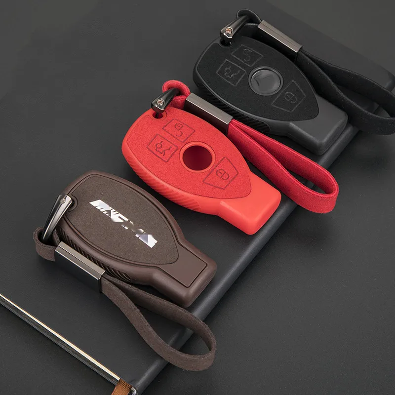 

Car Key Case Cover Key Bag For Mercedes Benz A B C S Class AMG CLA GLC GLA W221 W204 W176 W205 Accessories Holder Shell Keychain