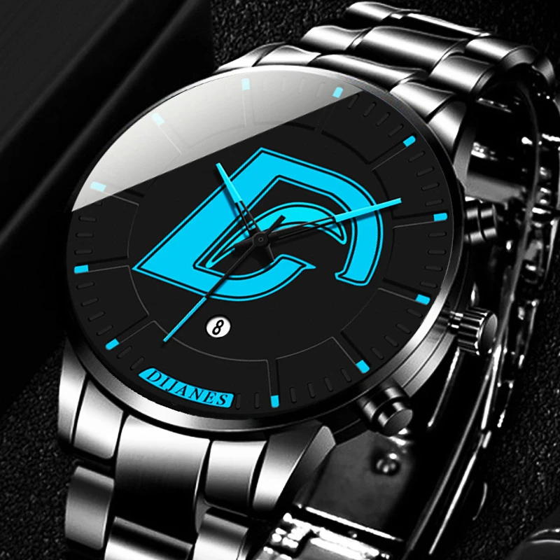 

2021 Minimalist Mens Stainless Steel Watches Luxury Fashion Men Calendar Quartz Watch Business Casual Man Clock Reloj Hombre