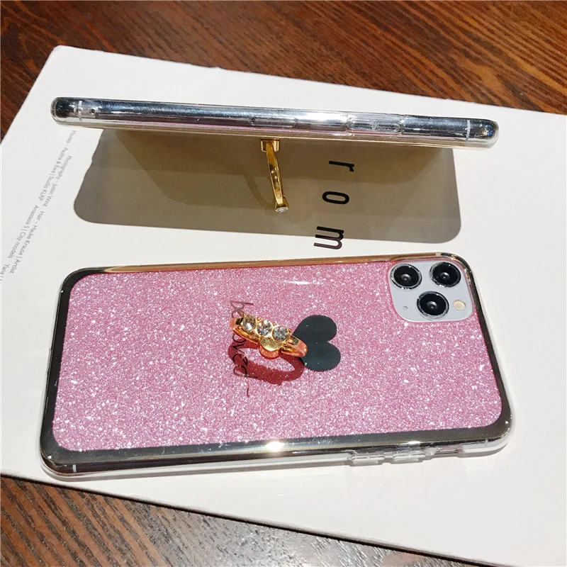 lovecom bling glitter ring holder soft cover for one plus 8t phone case for one plus 8 pro n100 nord n10 love heart bumper case free global shipping