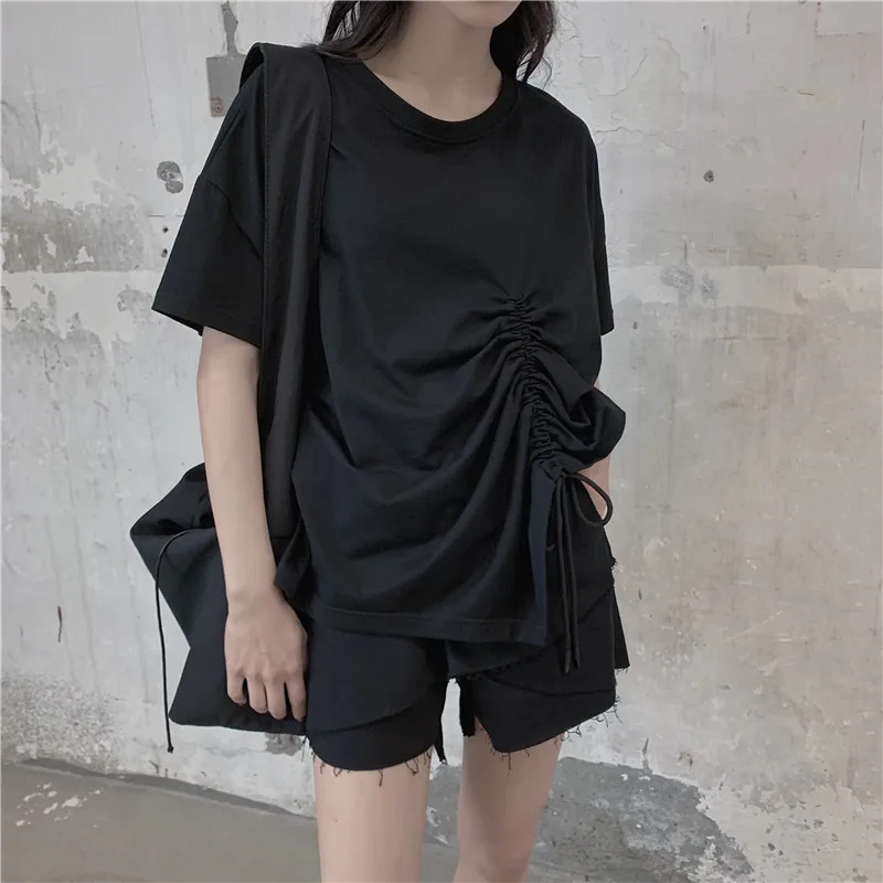 

Женская ассиметричная футболка Dark Owen High Street, готика, Харадзюку