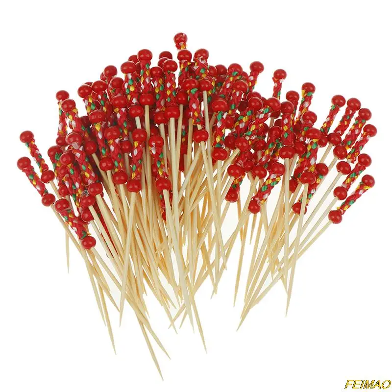 100 шт.! Китайские бамбуковые декоративные фрукты детские пищевые палочки