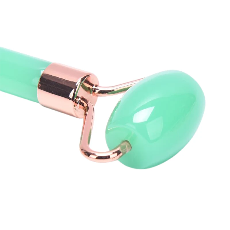 

Massager For Face Lift Up Jade Stone Roller Rose Quartz Natural Crystal Stone Slimming Thin Chin Facial Skin Care Tool