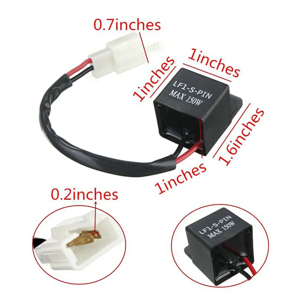 New 12V 2-Pin Motorcycle Electronic LED Flasher Relay 150W Turn Signal Bulbs Indicator Light Blinker | Украшения и аксессуары