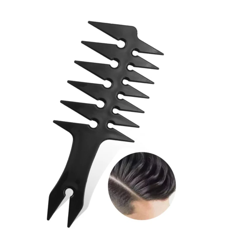 

1PC Men Oil Head Comb Hairdresser Haircut Wide Tooth Fork Comb Large Tooth Detangling Curly Comb Barber Hairdressing StylingTool