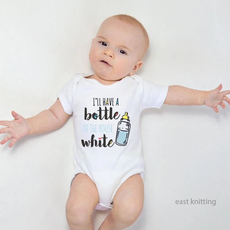 2020 комбинезон для новорожденных девочек и мальчиков с изображением бутылки дома