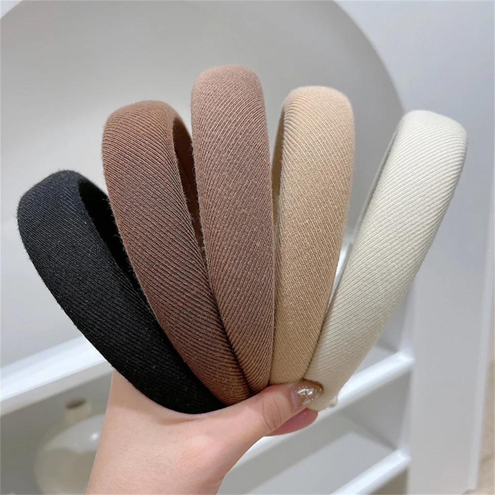 

Simple Solid Candy Color Cloth Hairbands Hair Hoop for Girls Women Adult Wide Ladies Female Knot Headbands Hair Accessories 2021