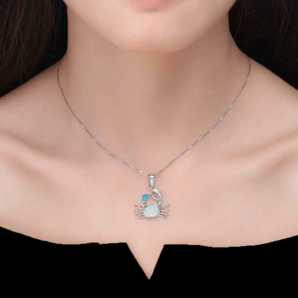 Женский кулон с опалом CiNily вечерние ювелирные изделия белым синим розовым и