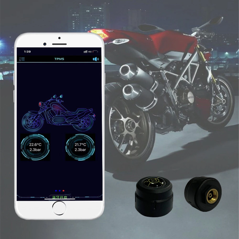 Bluetooth 5 0 автомобильные датчики давления в мотоциклетных шинах режиме реального