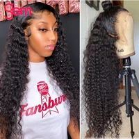 30 inch deep curly lace front wig human hair wigs for black women deep wave 4x4 glueless lace closure wig prelucked hairline