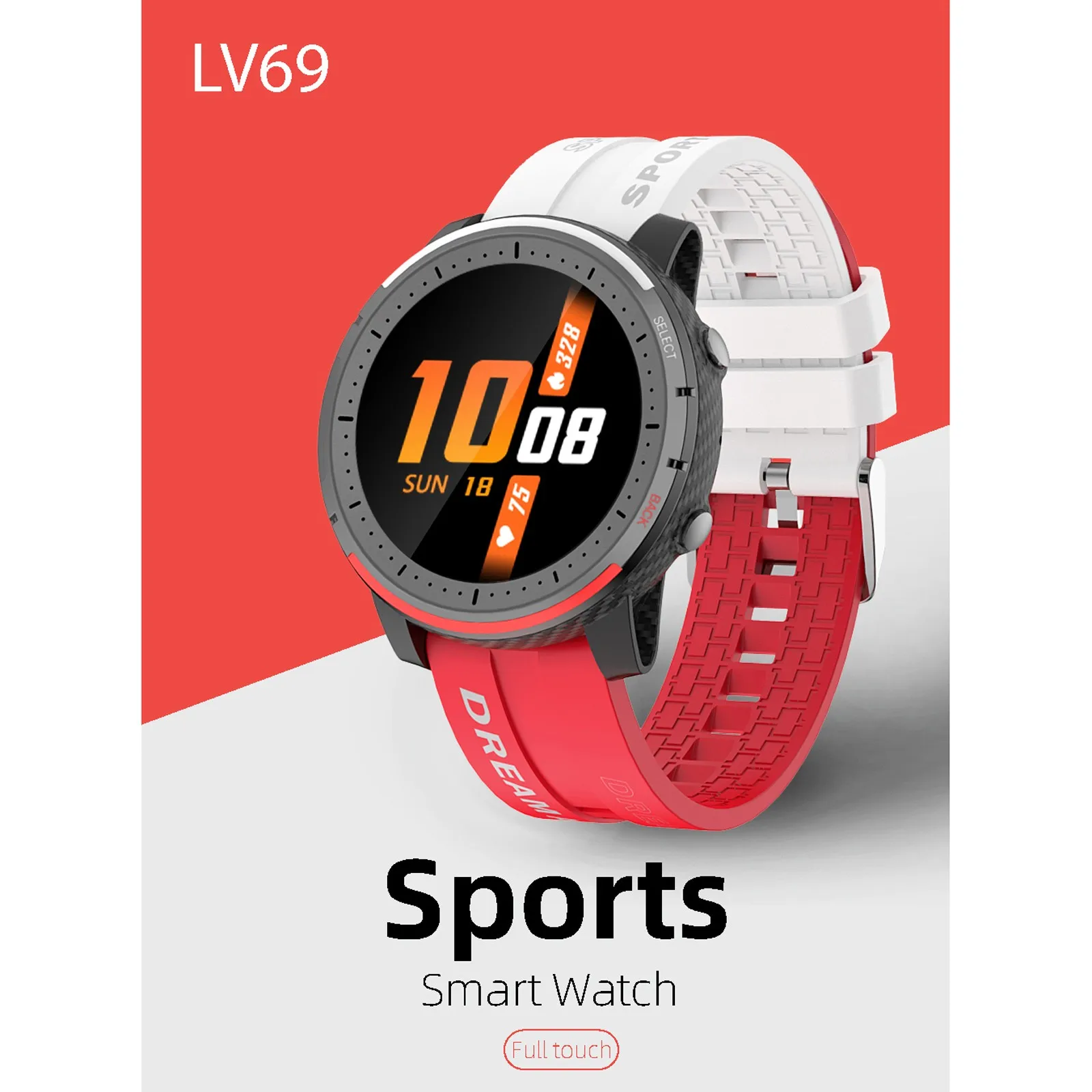 

Смарт-часы Lv69 с Bluetooth, пульсометром, тонометром и оксиметром