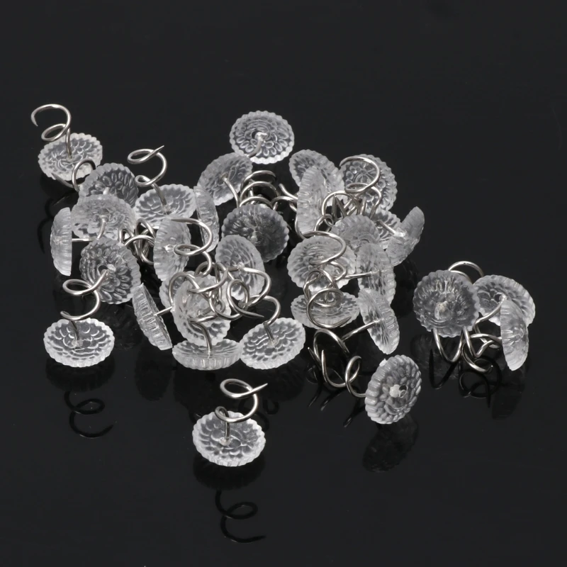 

50PCS Clear Heads Twist Pins Fixed Fastener for Upholstery Blankets Sofa sets