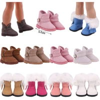mini cotten plush hign top boots for14 5inch american dollexorussia 35cm paola doll shoes accessoriesclothesgirls play toys
