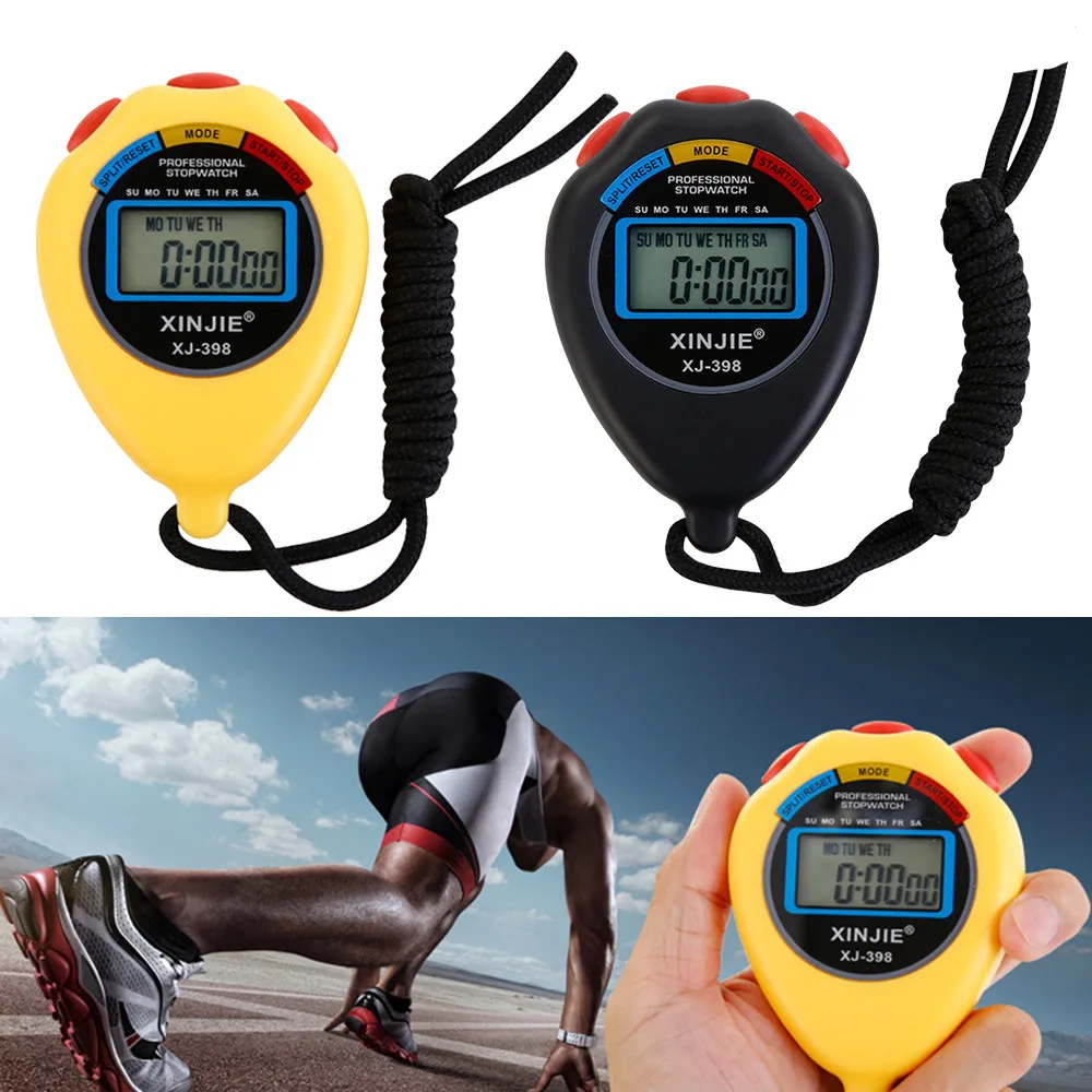 

Multi-Function Waterproof Classic Digital Professional Handheld LCD Chronograph Sports Stopwatch Timer Stop Watch With String