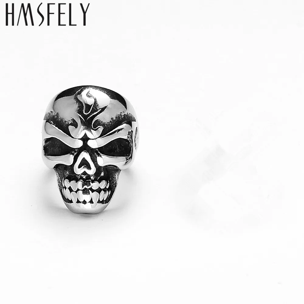 HMSFELY бусины из нержавеющей стали с черепом аксессуары для изготовления кожаных