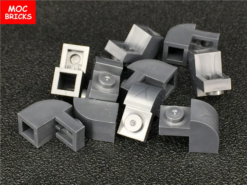 10 шт./лот MOC кирпичи красочный модифицированный кирпич 1x2x1 1/3 с изогнутой верхней