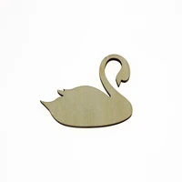 swan art modeling laser cut mascot christmas decorations silhouette unpainted blank 25 pieces wood shape 1719