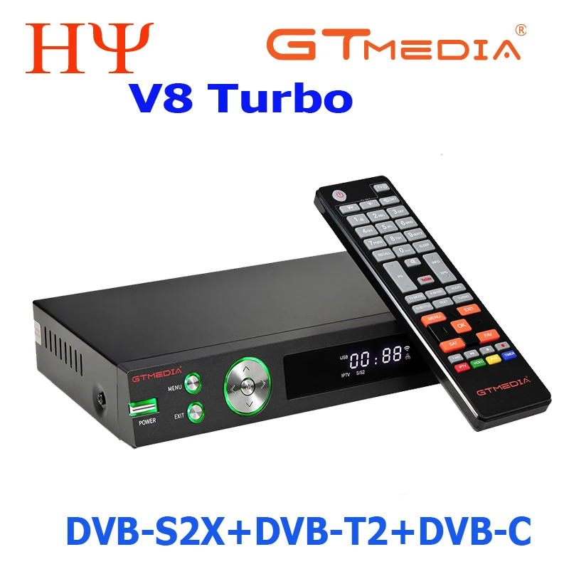Gtmedia V8 Turbo Pro2 DVB S/S2/S2X + T/T2/кабель (J83.A/B/C)/ISDBT bulit в WIFI поддерживает полный ключ PowerVu DRE &