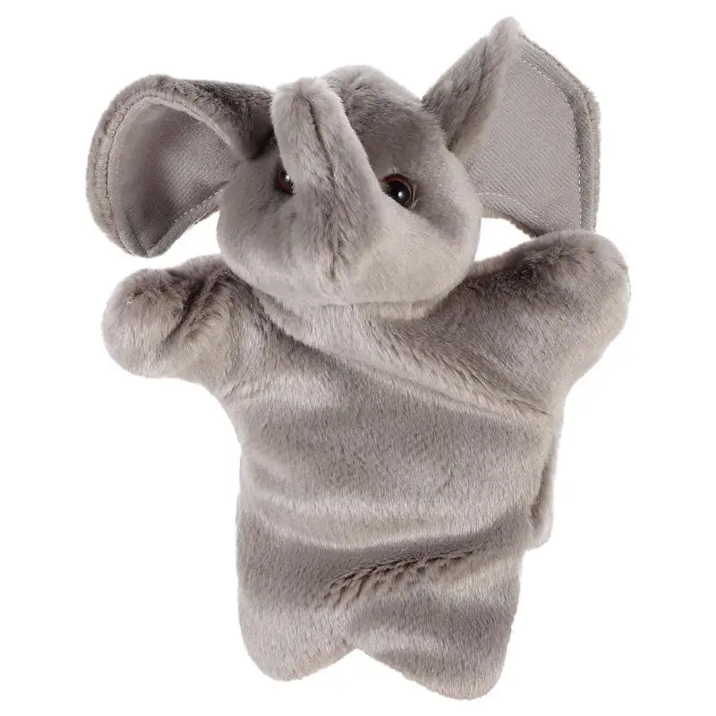 

1pc Lovely Artificial Plush Elephant Hand Puppet Educational Interactive Toy
