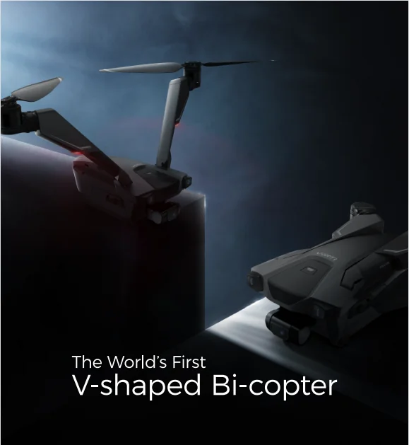 Беспилотный летательный аппарат Zero V-Coptr Falcon с V-образным бикоптером время полета