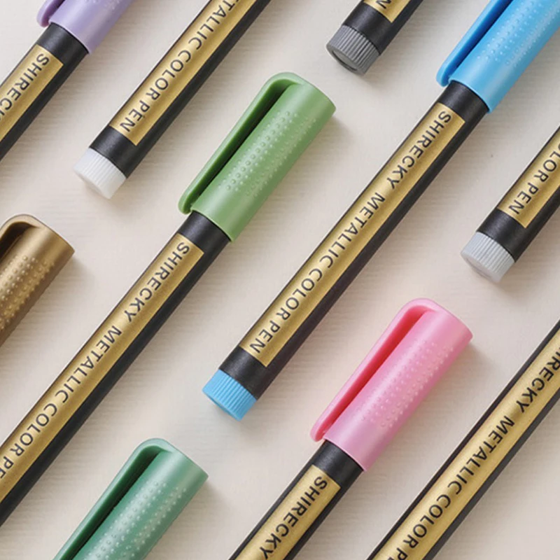 

10 Colors Metallic Pen Manga Permanent Writing Art Acrylic Markers for Stones Skating Paper Glass Wall Drawing