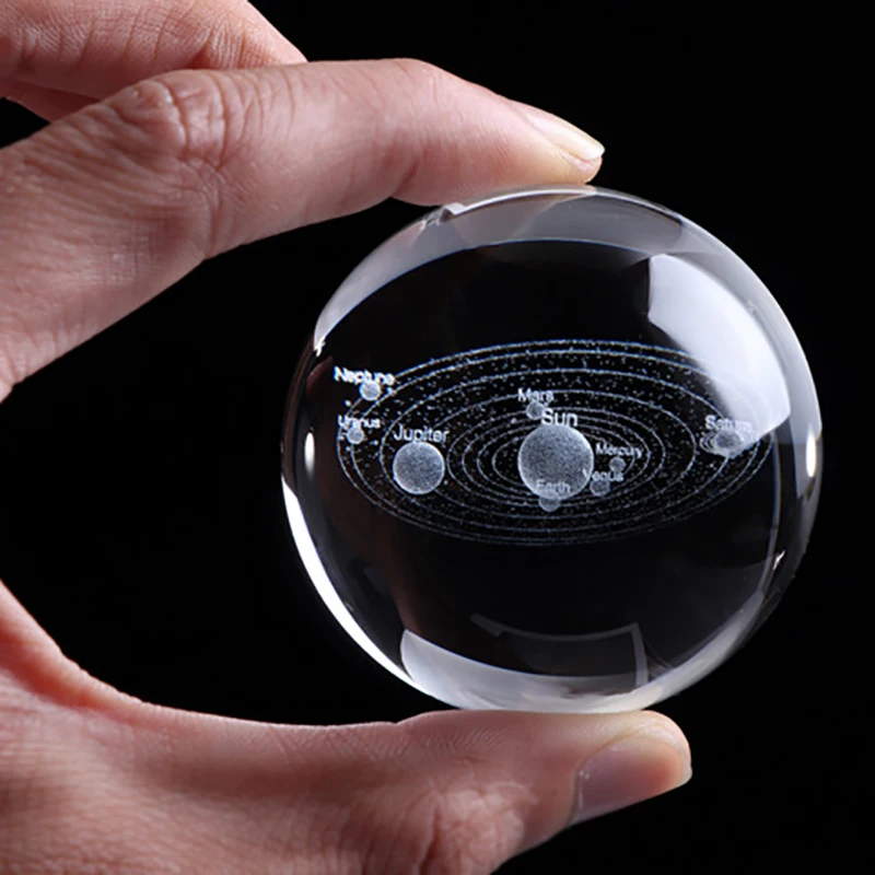 3D солнечная система стеклянный шар планета галактика голограмма изображение с