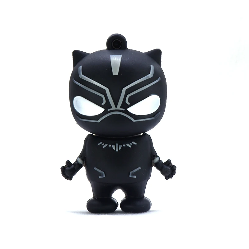 Panther Usb флеш-накопитель с рисунком аниме, 64 ГБ, 32 ГБ, 16 ГБ, 8 ГБ, 4 Гб, пантера, Дэдпул, Человек-паук, 128 ГБ, 256 ГБ, карта памяти - Цвет: Panther