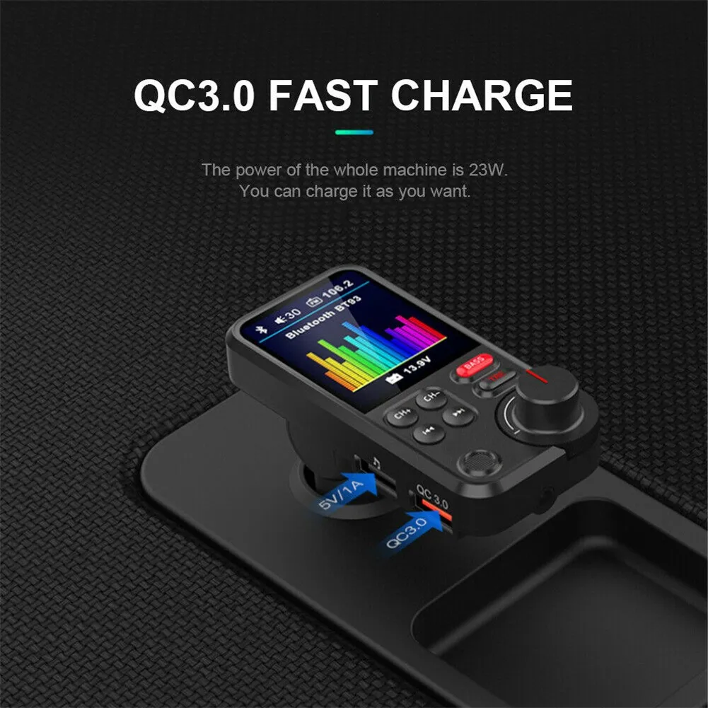 

Car MP3 Player FM Transmitter Wireless Handsfree FM Transmitter Car 1pcs Audio Charging Bluetooth 5.0 DC9-28V Handsfree