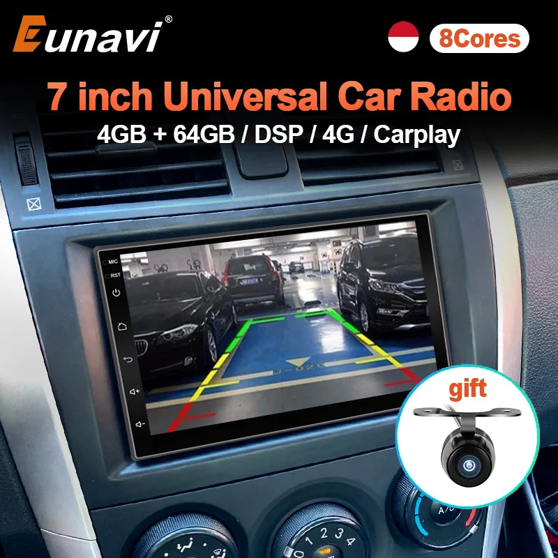 Универсальное головное устройство Штатная магнитола Eunavi для Nissan xtrail almera qashqai juke x